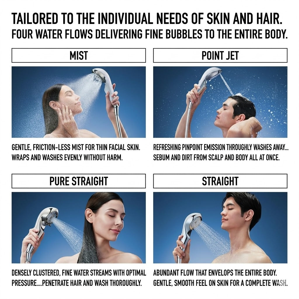 ReFa FINE BUBBLE U+ Shower Head for Hair & Scalp Care