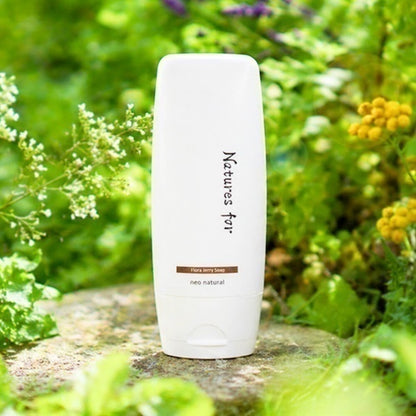 neo natural Natures for Flora Jelly Soap for Sensitive Skin, Made in Japan 120ml x 2 Bottles