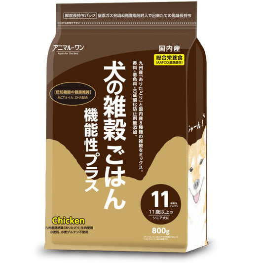 Animal One Functional Eleven Chicken Complete Senior Dog Food 800g x 2-Pack Made in Japan