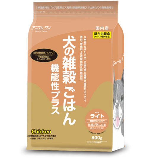 Animal One Functional Light Chicken Complete Dog Food 800g x 2-Pack Made in Japan