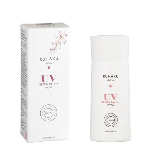 RUHAKU 琉白 日本製 沖繩月桃 輕透保濕 有機防曬乳 敏感肌用 SPF50+ PA++++ Gettou UV Veil 50ml