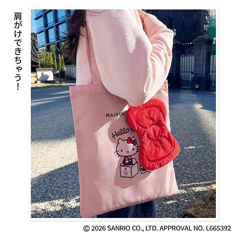 GLOW 2026年5・6月合併號增刊 菅野美穗 MAISON SPECIAL × Hello Kitty 蝴蝶結毛絨收納袋及Tote Bag