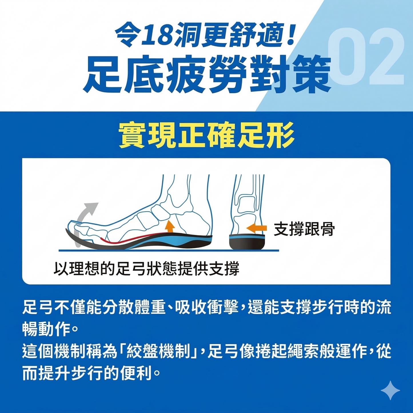 ZAMST Footcraft AGILITY GRIP for GOLF 高爾夫專用型 哥爾夫專業運動鞋墊 支撐足弓