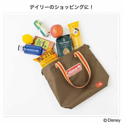 GLOW 2026年7月號 Disney 設計 × Coleman 2WAY Tote Bag 撥水托特袋