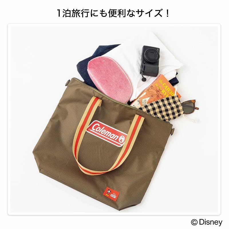 GLOW 2026年7月號 Disney 設計 × Coleman 2WAY Tote Bag 撥水托特袋