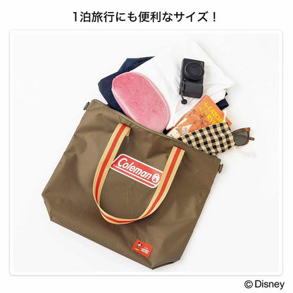 GLOW 2026年7月號 Disney 設計 × Coleman 2WAY Tote Bag 撥水托特袋