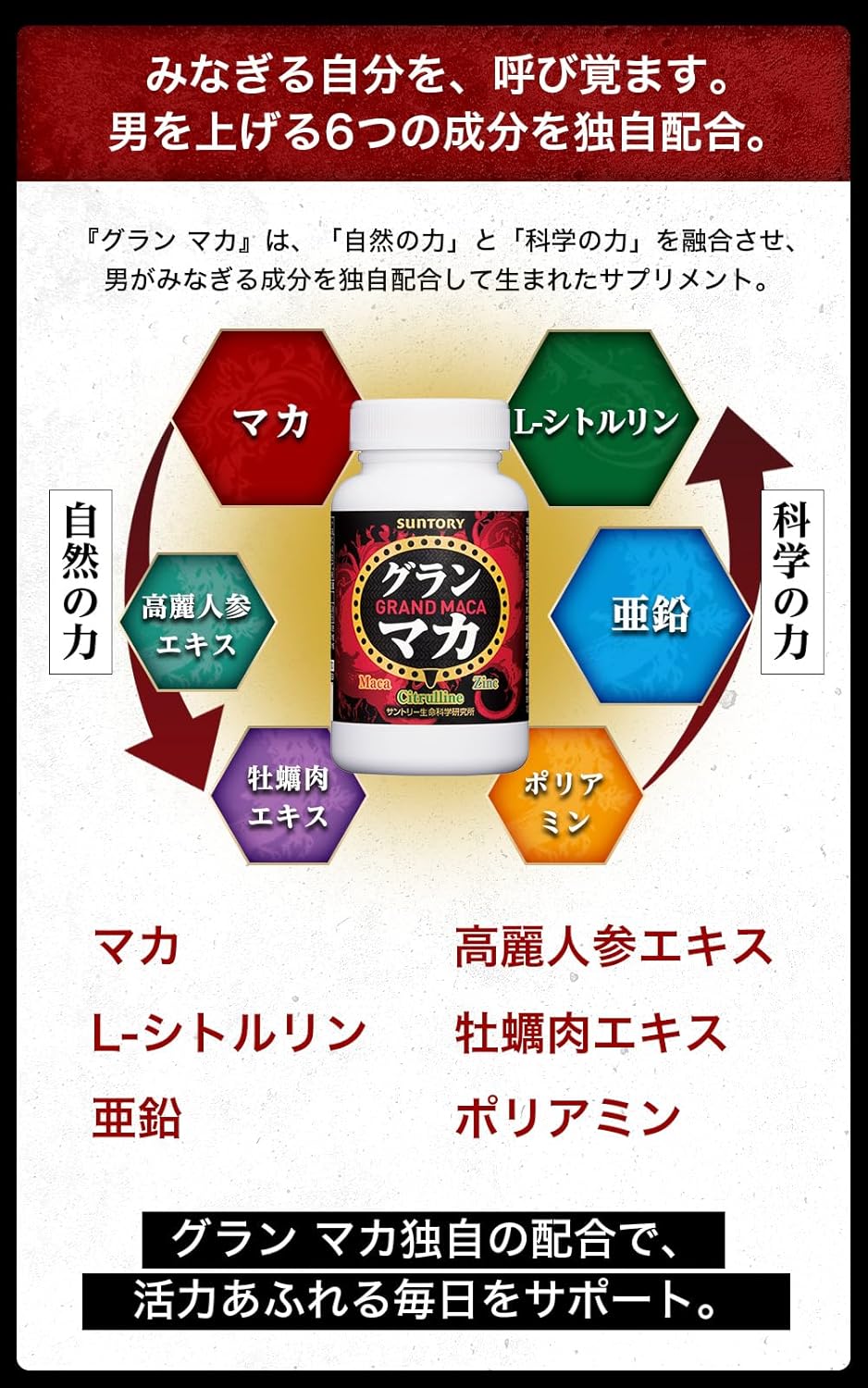 日本Suntory Grand Maca 御瑪卡 4樽優惠裝 480粒/120日份量 提升力量及活力