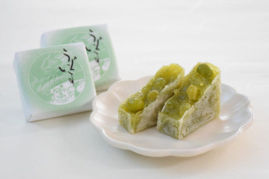 中田屋 鶯 青豌豆金鍔餅 季節限定 昭和經典和式銘菓 和菓子 石川縣金澤名物 12個盒裝