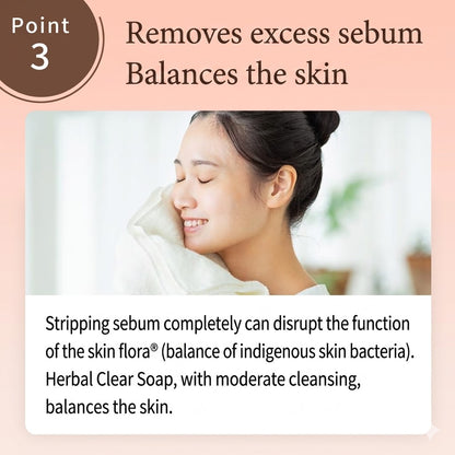 neo natural Natures for Herbal Clear Soap for Sensitive Skin, Made in Japan 95g x 2pcs