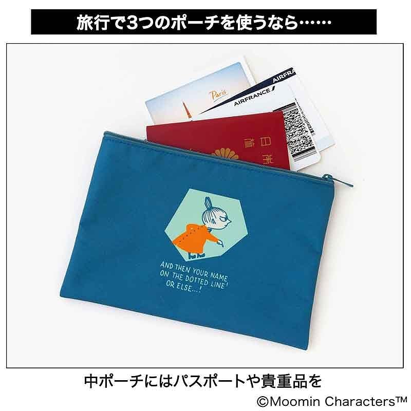 InRed 2026年8月・9月合併號增刊 送 MOOMIN 姆明 夏色多功能收納包3件套裝 Pouch Set