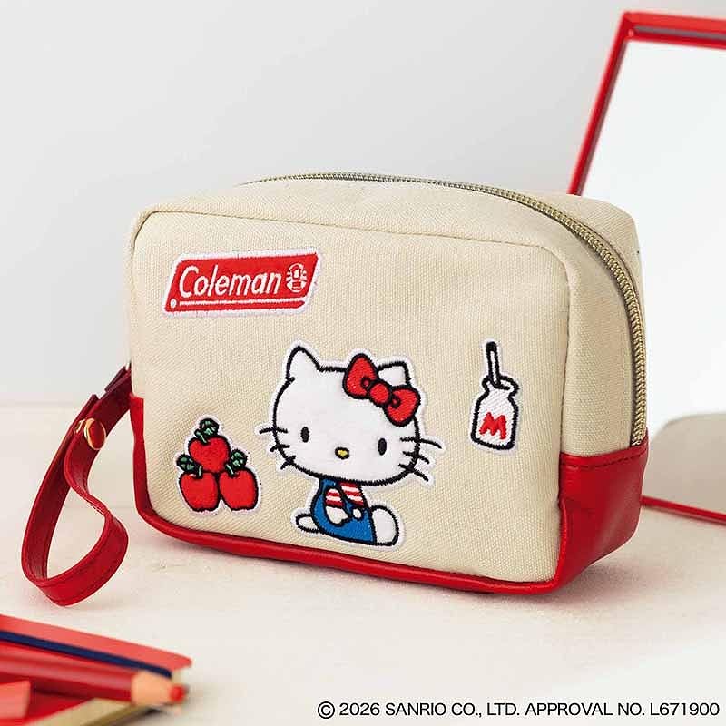 InRed Magazine October 2026 Special Edition｜Coleman × Hello Kitty Retro Embroidered Pouch
