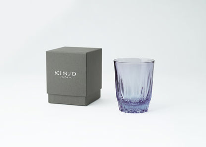 KINJO JAPAN 日本製 E1 金城藍色 晶瑩切子風防摔矽膠杯 250ml 摔不破 跌不爛