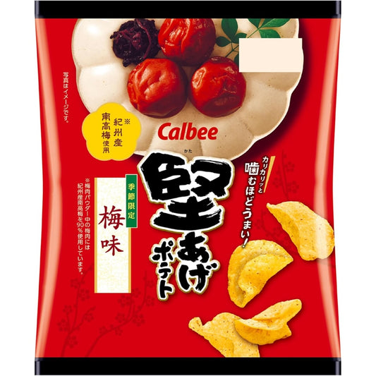 Calbee 卡樂B 卡樂比 日本產 堅脆薯片 厚切洋芋片 梅味 60g x 12包