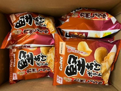 Calbee 卡樂B 卡樂比 日本產 堅脆系列薯片 厚切洋芋片 九州醬油味 63g x 12包