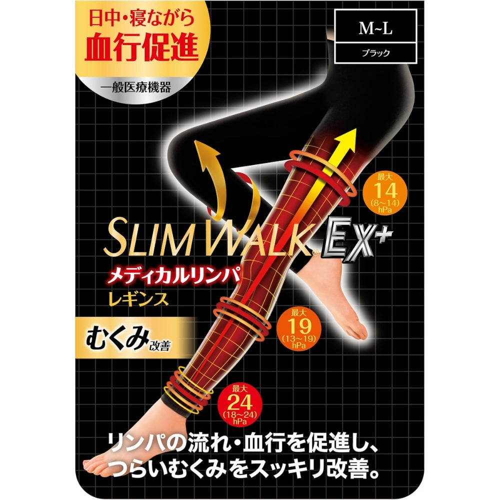 SLIMWALK 日本製 Medical Lymph Leggings 醫護級消水腫緊壓修身褲 壓力襪褲 2對優惠裝