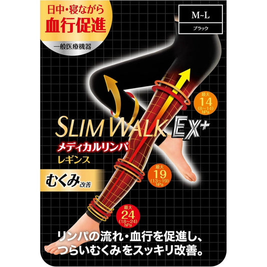SLIMWALK 日本製 Medical Lymph Leggings 醫護級消水腫緊壓修身褲 壓力襪褲 2對優惠裝