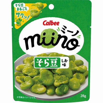 Calbee 卡樂B miino 鹽味原粒蠶豆脆 低醣質 高蛋白 減肥零食 28g x 12包優惠裝