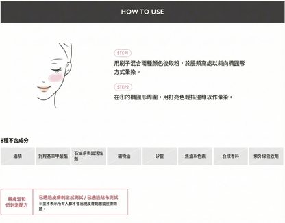 ETVOS Mineral Pressed Cheek 礦物絲絨按壓胭脂 雙色頰彩物理性防曬腮紅粉