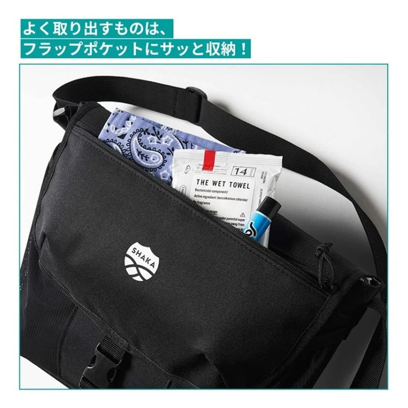 MonoMax 2026年1月號 隨書附送 SHAKA 8口袋機能郵差袋 Messenger Bag