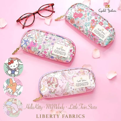 Cyalel Yahata Sanrio Liberty Floral Zipper Glasses Case Made in Japan