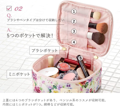 Cyalel Yahata 日本製 Sanrio My Melody Liberty 花紋 碎花 大容量化妝箱 居家用化妝包