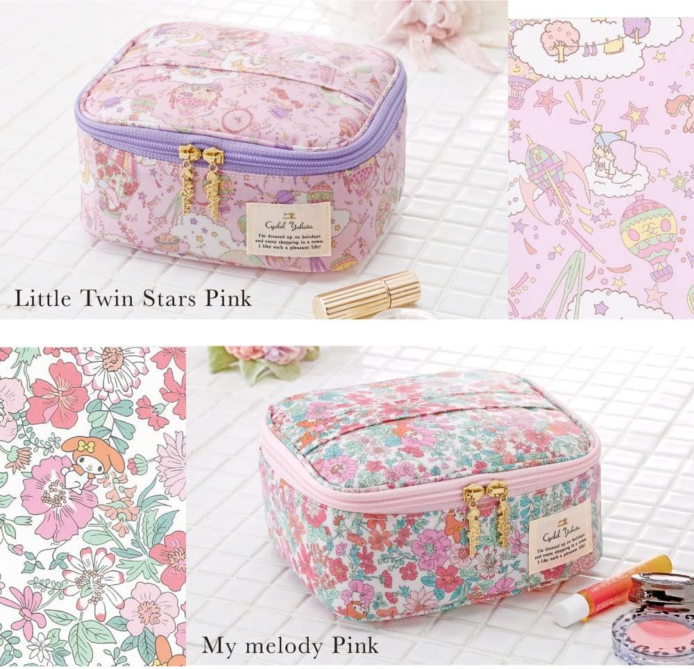 Cyalel Yahata 日本製 Sanrio My Melody Liberty 花紋 碎花 大容量化妝箱 居家用化妝包