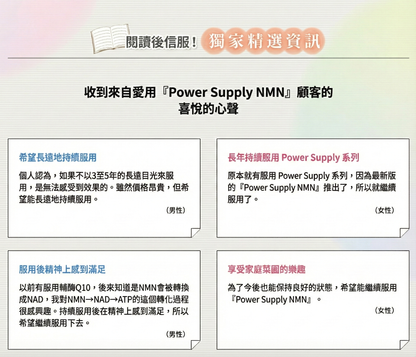 日清製藥LivLon Power Supply NMN+ 250mg 金裝 日本產 每日營養補充包 CoQ10 維他命 胡蘿蔔素