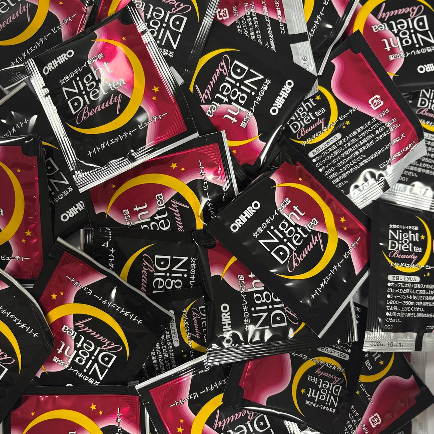 ORIHIRO Night Diet Tea Beauty 女士夜間纖體修身美肌茶包 健怡美顏花草茶 3袋48包優惠裝