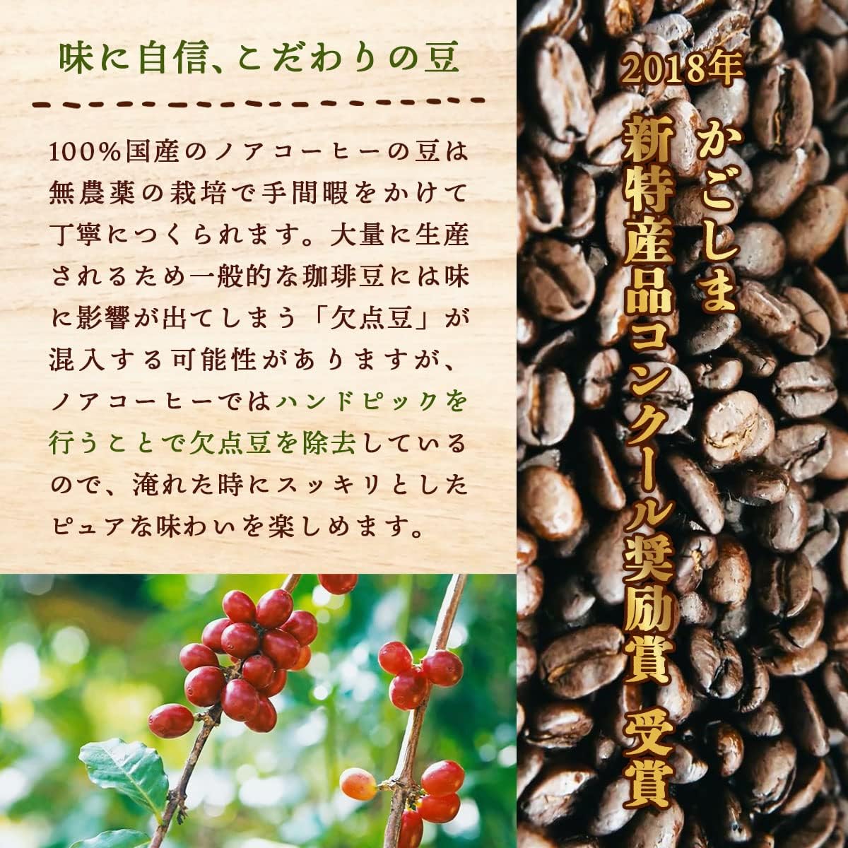 Noah Coffee 和之極 鹿兒島縣 沖永良部島 日本產 無農藥 咖啡豆100g x 3盒