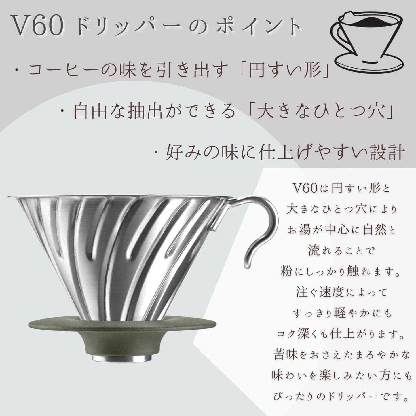 HARIO V60 Outdoor Metal Dripper  1-4 Cups Made in Japan O-VDM-02-HSV