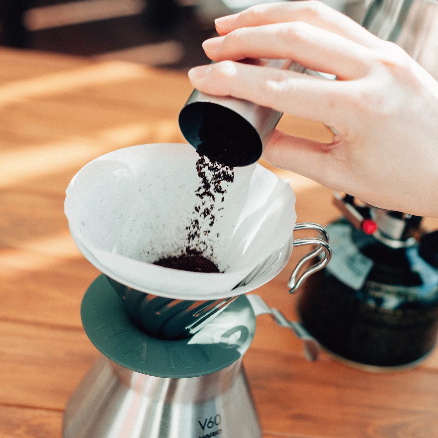 HARIO V60 Outdoor Metal Dripper  1-4 Cups Made in Japan O-VDM-02-HSV
