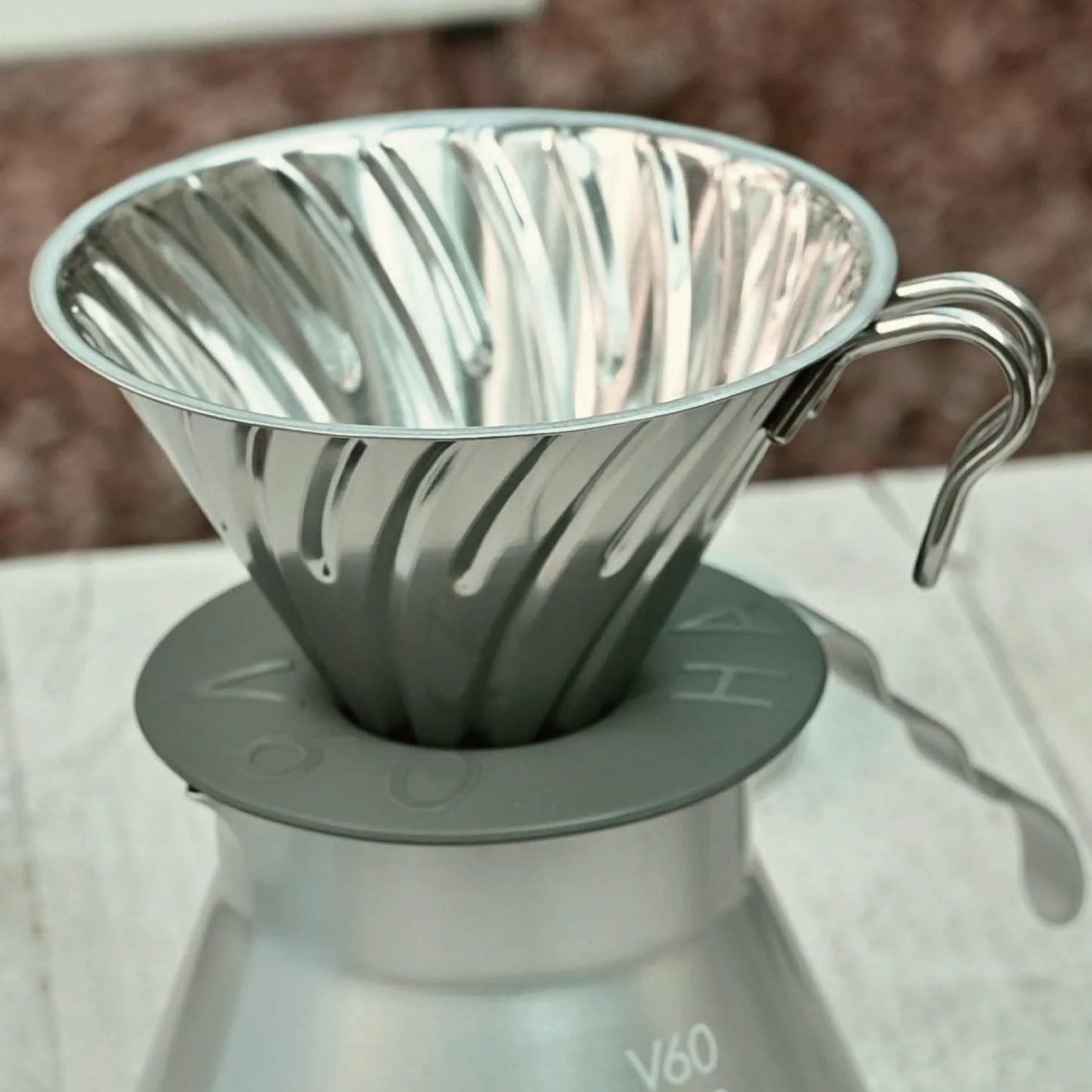 HARIO V60 Outdoor Metal Dripper  1-4 Cups Made in Japan O-VDM-02-HSV
