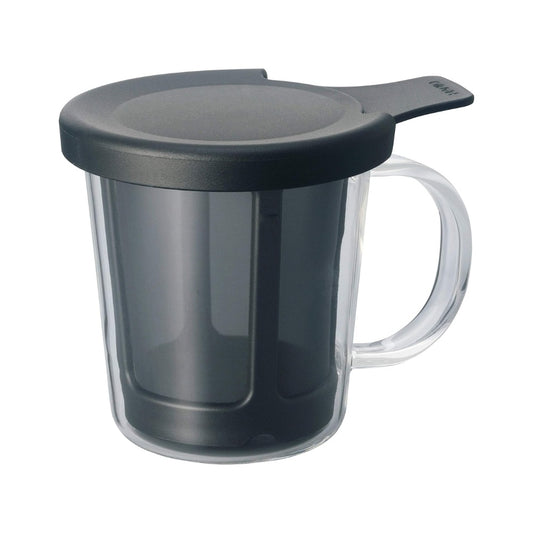 HARIO 日本製 獨享杯單人免濾紙手沖咖啡壺 170ml 黑色 OCM-1-B
