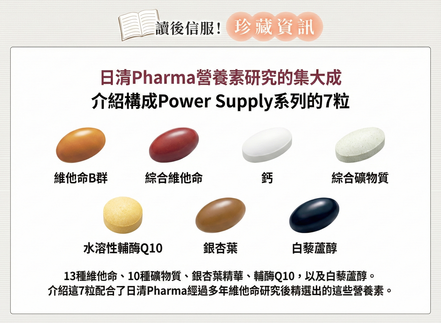日清製藥LivLon Power Supply 7 白藜蘆醇等營養補充 30粒裝 啟動長壽基因 + 13種維他命