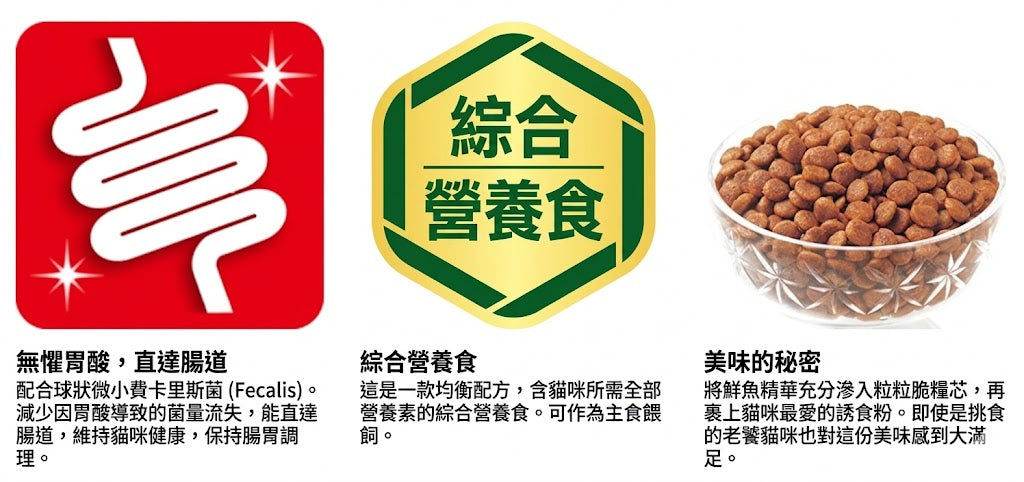 CIAO 日本產 超級乳酸菌香脆乾糧 鰹魚片味 190g×4袋裝
