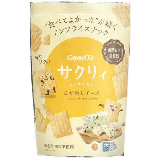 Sakury Cheese Germinated Brown Rice Crisps Healthy Snack 30g x 6-Pack Made in Japan