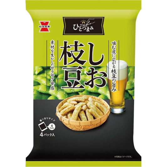 Iwatsuka Salted Edamame Rice Sticks Drinking Snack 70g x 12-Pack Made in Japan