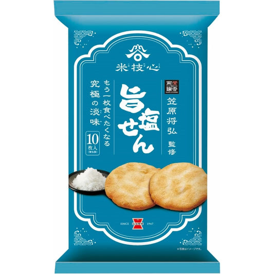 Iwatsuka Savory Salt Rice Crackers Snack 10pcs x 12-Pack Made in Japan