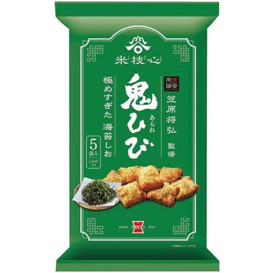 Iwatsuka Thick-Cut Seaweed Salt Rice Crackers Snack 80g x 12-Pack Made in Japan