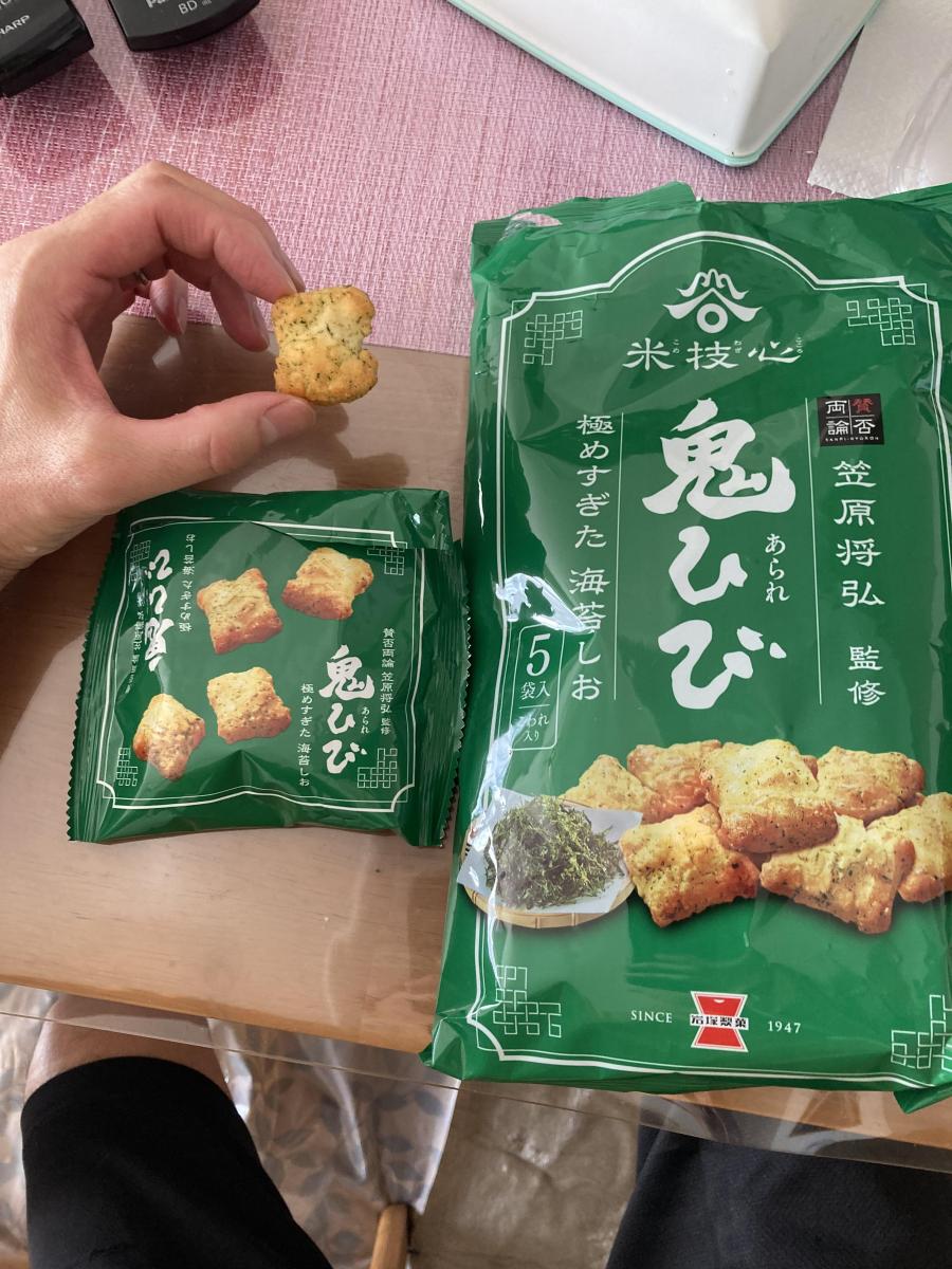 岩塚製菓 日本產 厚切海苔鹽味米果 特色零食 80g × 12包