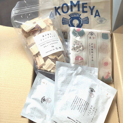 獨家限量包郵套裝 Set A｜日本製 天然檜木香片 × 米發酵面膜 × 棉麻布巾組合