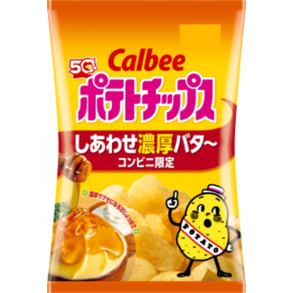 Calbee 卡樂B 卡樂比 日本製 濃厚幸福牛油味薯片 洋芋片 63g x 12包