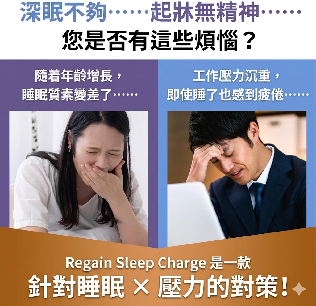 Regain 日本製 Sleep Charge 提升睡眠質素 GABA機能性營養補充 60粒 x 3包優惠裝