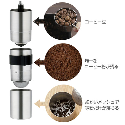 KOGU Powder Control Stainless Steel Ceramic Coffee Mill Grinder 41286 Made in Japan