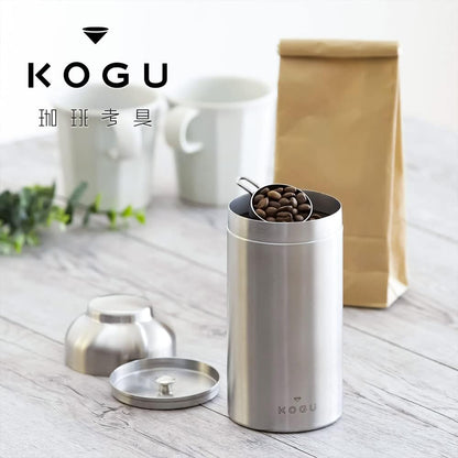 KOGU Stainless Steel Coffee Canister Large 200g 44586 Made in Japan