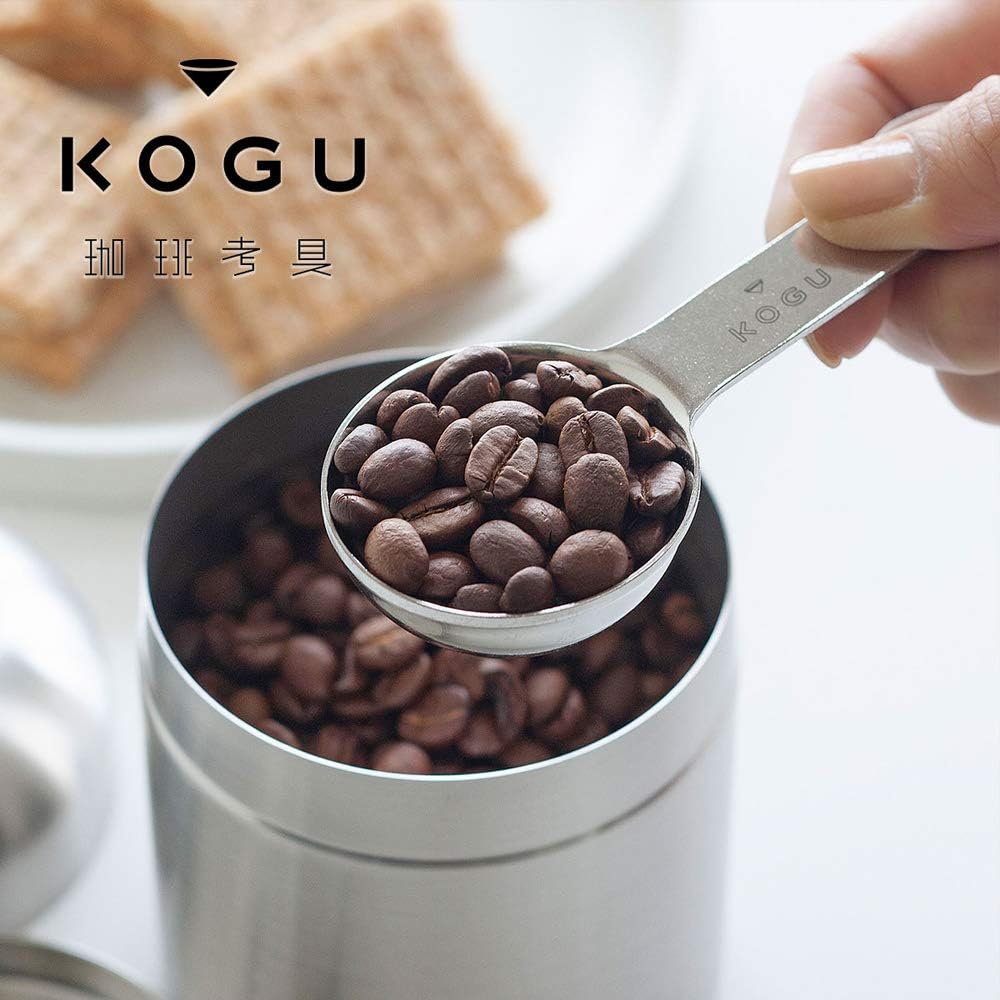 KOGU 珈琲考具 日本製 不鏽鋼雙杯份手沖咖啡豆量匙 20g (型號: 40629)