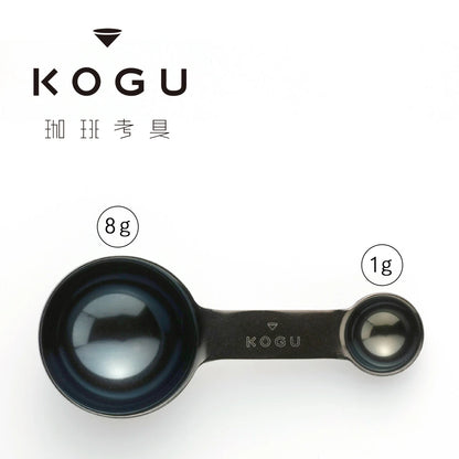 KOGU Stainless Steel Coffee Measure Spoon Matte Black 2 Cup 20g 41295 Made in Japan