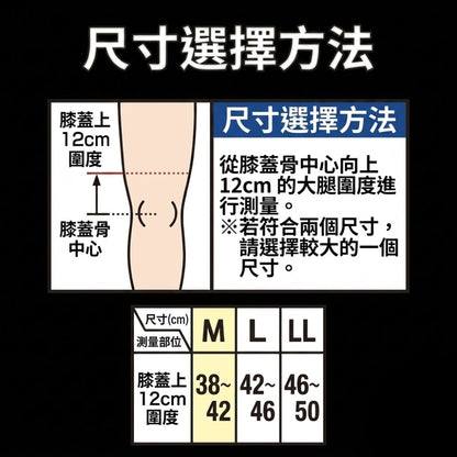 ProFits 日本製 薄型壓迫固定護膝套 左右通用 Thin Compression Knee Supporter