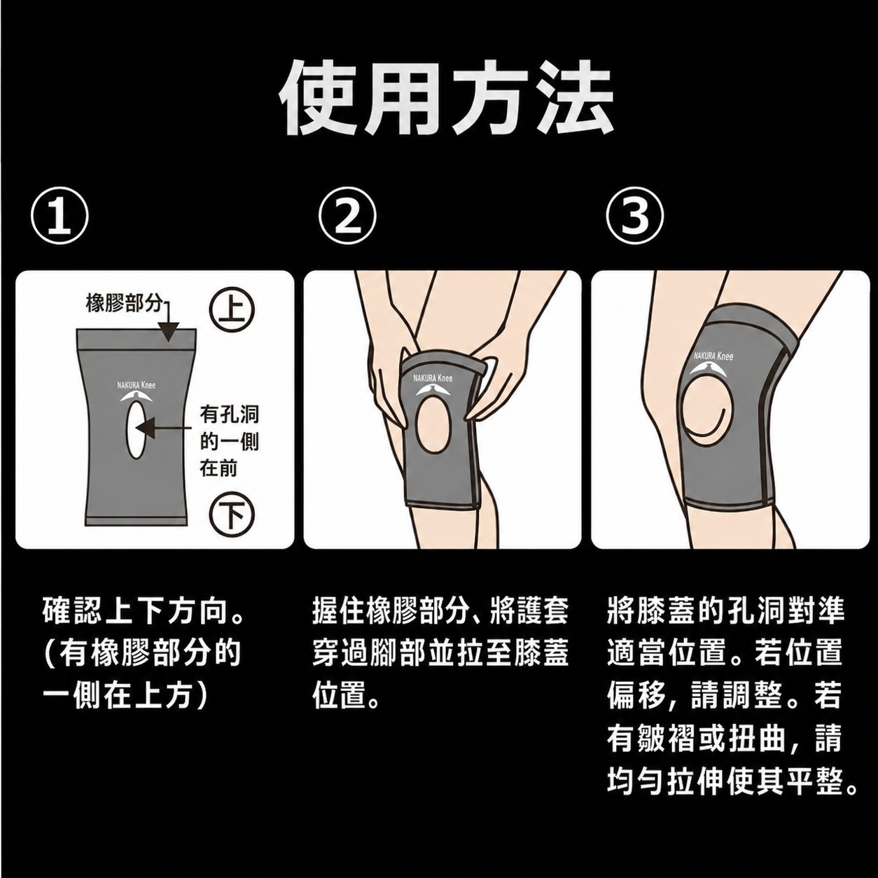 ProFits 日本製 薄型壓迫固定護膝套 左右通用 Thin Compression Knee Supporter