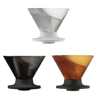 HARIO 日本製 V60 NEO Tritan 防摔樹脂手沖咖啡濾杯 1-4杯用 黑色 透色 琥珀色